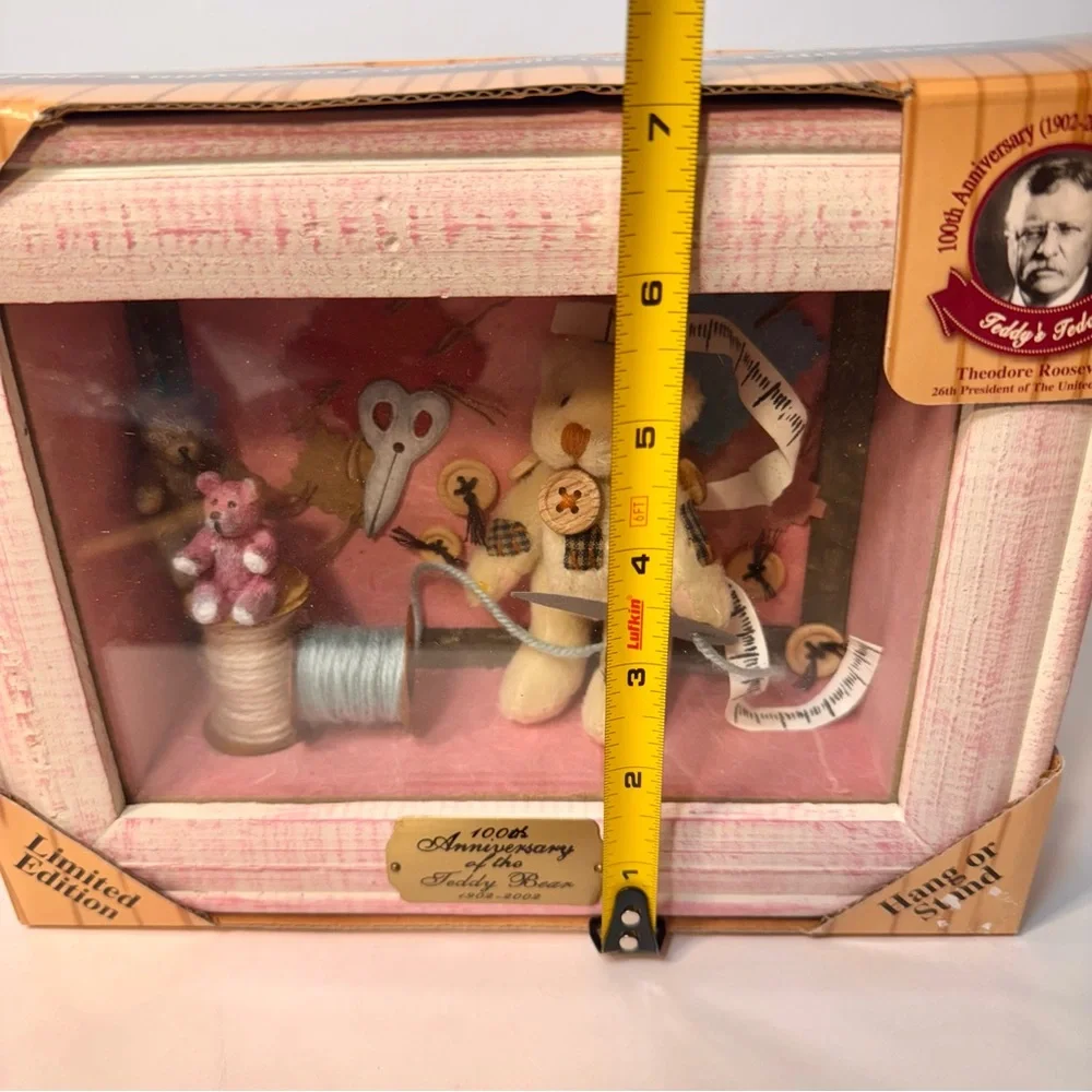 Teddy Bear shadow box. Vintage 2002 limited edition shadow box